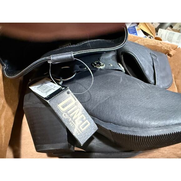 Dingo Womens Olivia Pull On Pointed Toe Casual Boots Mid Calf Mid Heel 2-3" BLK - Picture 4 of 5